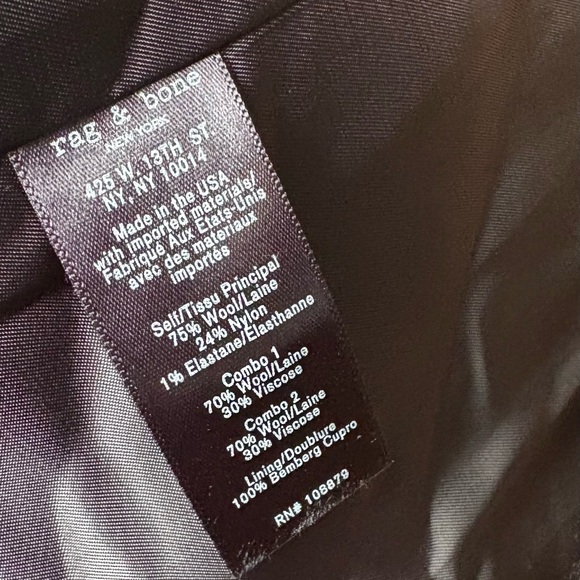 Rag & Bone Emmet Wool Blazer Jacket in Camel Tan - Size 6 - Picture 15 of 16